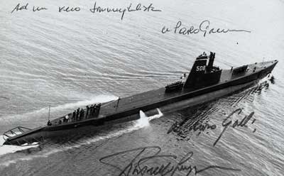 Col sommergibile vicino al Conca